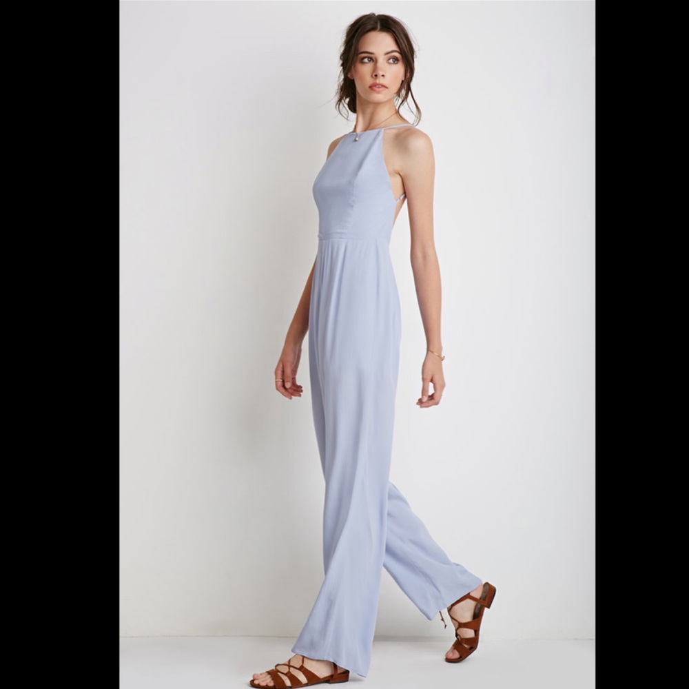 Lavender Backless Jumpsuit